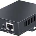 2 Port POE Extender 10/100Mbps,1 In 2 Out POE Repeater for Security Systems IP Camera , PoE Amplifier, PoE booster, Wall-Mount, IEEE 802.3at / 802.3af, Metal Housing Network PoE Signal Extender