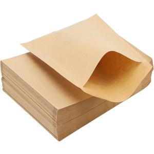 200 Pcs Kraft Paper Cookies Bags - Unbleached Small Paper Bakery Bags for Treats, Baked Snacks, Pastry, Bread (4.7x6.3 Inch)