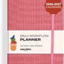 Anecdote Daily Planner w/ 2026-2027 Calendar | Start Anytime 26 Weeks Undated | 1 Page per Day | 8.5" x 5.2" | Hardcover To-Do List Organizer, Plan Your Success, Achieve Productivity Goals (Blossom)