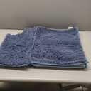 Bathroom Rugs Chenille Bath mat 2 Piece Set, Super Absorbent, Strong PVC Non Slip Backing, Bath mats for Bathroom, Plush Shaggy, Thick, Machine Washable, Bathtub, Toilet .(Medium Blue)