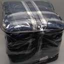 King Comforter，Cotton King Size Quilt，Teal Black Beige Bedding Set，Plaid Striped Bedspread，Lightweight Reversible Coverlet All Season