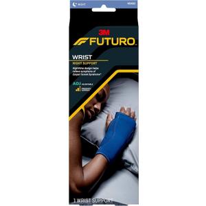 FUTURO Night Wrist Support, Left or Right, Adjustable, Helps Provide Nighttime Relief of Carpel Tunnel Symptoms, Made of Breathable Material, Easy-to-Use Sleeve Design, One Size Fits Most 