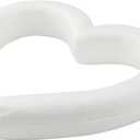 14 Pack 6 Inch Heart Foam Wreath, White Polystyrene Foam Ring, Heart Craft Foam Wreath for DIY Arts Floral Projects Home Wedding Decor