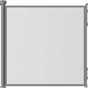 Retractable Baby Gate for Stairs & Doorways - 55" Wide Portable Safety Gate | Fits Baseboards, Easy to Use Indoor/Outdoor | Pet Proof Design for Dogs, Puppies, Cats (Gray) (Normal)