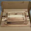 Acacia Wood Cutting Board Set with Juice Groove (3 Pieces), Organic Wooden Cutting Boards for kitchen, Butcher Block Cutting Board for Meat, Vegetable, Wooden Chopping Board 15x10, 12x8, 9x6 inch (Light Brown)