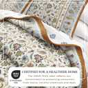 Great Bay Home Floral Cotton Quilt Set - 3-Piece Full/Queen Size Spring Boho Bedding Set - Lightweight, All-Season, Reversible Bedspread (Regal Garden - Ivory)