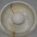 Artistic Alabaster Wall Sconce - Soft Diffused Lighting for Bedroom, Hallway & Living Room, Sculptural Design, G9 Bulb (10Diam x 4.75" H)