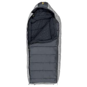 Browning McKinley -30 Sleeping Bag - Oversize Insulated Hooded Rectangle Made with Ripstop Outer and Brushed Polyester Liner, with Compression Stuff Sack, Charcoal/Gray, One Size