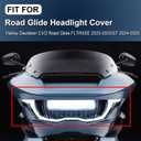 PSLER Motorcycle Headlamp Guard Covers for CVO Road Glide Front Headlight Cover Headlight Lens Cover for CVO Road Glide FLTRXSE 2023-2025 Road Glide/ST 2024-2025