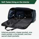 Halfday Convertible 2-in-1 Vegan Leather Premium Garment Duffel 45L, Ocean, 23x12x13 inches