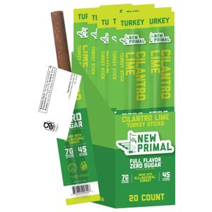 New Primal Cilantro Lime Turkey Sticks, 20 Count (EXP 05/12/27)