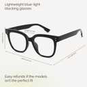 miyya Blue Light Glasses for Women & Men Oversized UV & Blue Light Blocker Chunky Frames, Stylish Eyewear Accessories