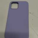 Cordking Designed for iPhone 12 Case, Designed for iPhone 12 Pro Case, Silicone Shockproof Phone Case with [Soft Anti-Scratch Microfiber Lining] 6.1 inch, Lavender Gray
