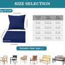 Outdoor Chair Cushions 22x22 Inch, Waterproof Fade Resistant Deep Seat and Backrest Cushion Set for Patio Furniture, Navy, 1 Set