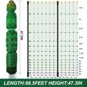 1 Pack Premium Portable Pre-Assembled Poultry Netting Electric Fence 47.3" x 98.5', Green,Utility Portable Mesh for Chickens, Ducks,Geese,Rabbits,Used in Backyards,Farms,and Ranches