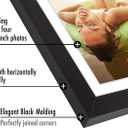 Americanflat 4x6 Collage Picture Frame with Shatter-Resistant Glass - Fits Four 4x6 Photos or Use as One 8x20 Picture Frame - Signature Collection - Collage Frames for Wall Display - Black