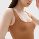 PUMIEY Women's Square Neck Mini Dress Ribbed Bodycon Tank Dresses Slim Fit Summer Dresses for Women (Beige, XL)