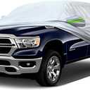 Full Car Cover Universal 6 Layers Outdoor Thicked All Weather Cover, Sunshield, Waterproof, Snow Proof, UV Proof, Scratch Proof, Bird Droppings, 6 Reflective Strips, Fits Pickups up 213"-237"