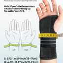 Rakiie 2 Pack Carpal Tunnel Wrist Braces, Adjustable Wrist Support Splint for Night Sleep & Daytime Working, Hand Braces Pain Relief for Arthritis, Typing & Pregnancy, Men & Women (Gray, M)