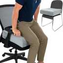 Vive Seat and Chair Cushion - Easy Rise for Elderly for Office, Wheelchair, Desk, Car & Couch - For Computer Use - Foam Sofa Pad With Cover - For Adults/Seniors - Relief for Back, Tailbone or Sciatica