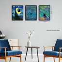 2 x Funny Black Cat Wall Art Set of 9, Cute Cat Animal Posters Prints Pictures, Vintage Monet Floral Famous Aesthetic Wall Decor Paintings for Living Room Bathroom Home Decor 12x16 Inch Unframed