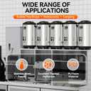 Commercial 2-Gallon Beverage Dispenser with Stand, Hot and Cold, Silver
