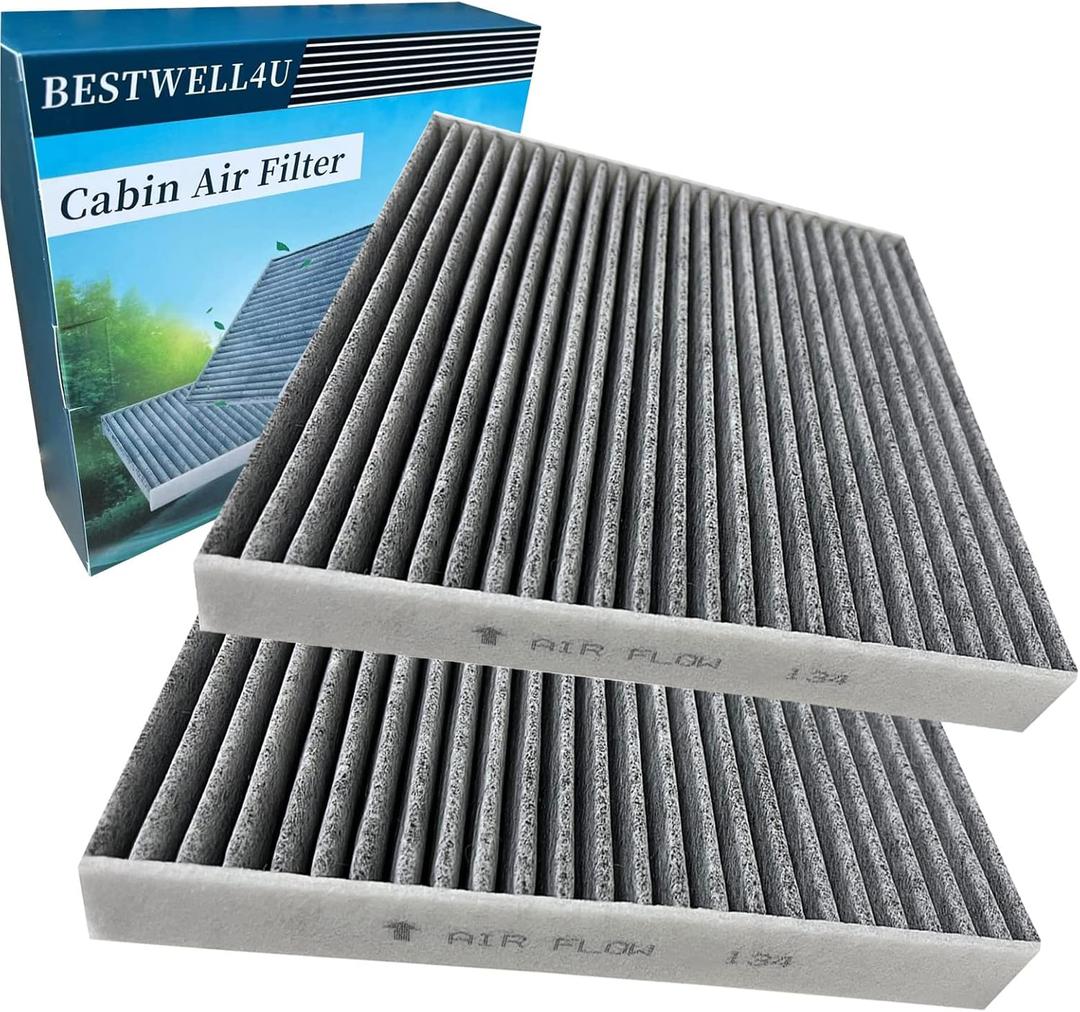 2 Pack BW134 Cabin Air Filter for Honda Accord Civic CR-V Odyssey Pilot Ridgeline Passport Crosstour CSX ILX MDX RDX RL RLX TL TLX TSX ZDX with Carbon