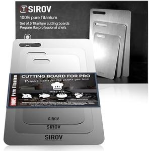 Titanium Cutting Board,Premium Titanium Cutting Board Set of 3, Pure Kitchen Chopping Boards, Non-Toxic & Dishwasher Safe for Meat, Fruit, and Vegetables (3PCS)