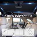 KMF 10pcs Thicken Sun Shades for Mercedes Benz GLE 2020-2024 Accessories,Full Car Window Covers Sunshade for Windshield Side Rear, UV Block and Blackout Privacy for Car Camping Outdoor