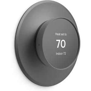 Metal Nest Wall Plate for Google Nest Thermostat 2020, Trim Kit, Charcoal