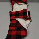 Malier Classic Plaid Fleece Dog Coat - Warm Winter Jacket with Pocket, Windproof for Small, Medium, Large Dogs (Red, X-Large)