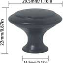 Matte Black Kitchen Cabinet Knobs - Dresser & Drawer Knobs - Zinc Cabinet 20 PCS