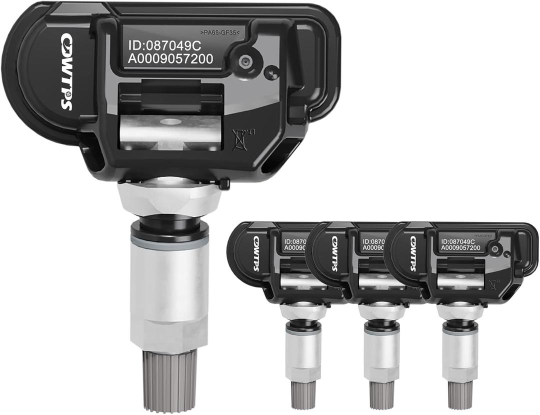 CDWTPS TPMS Sensor,433MHZ Tire Pressure Monitor System 4-Pack for Mercedes Replaces#A0009050030 A0009053907 A0009054204