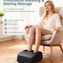 MOUNTRAX Foot Massager Machine with Heat, Foot Massager for Plantar Fasciitis, Neuropathy Pain, Shiatsu Foot Massager with Remote, Fits Feet Up to Men Size 12 (Black)