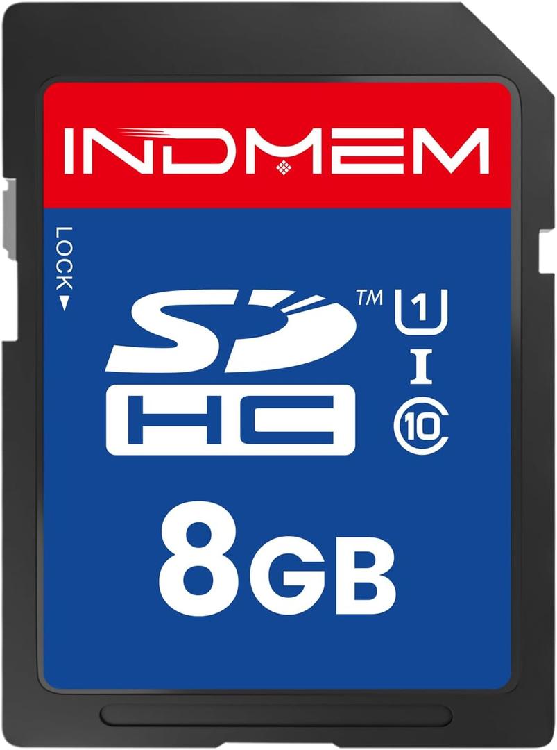 SD Card 8GB, 1 Pack UHS-I U1 Class 10 8G SDHC Flash Memory Card Compatible with Digital Camera, Computer, Trail Cameras