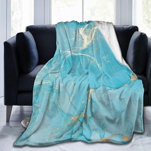 Turquoise Marble Fleece Blanket Lightweight Ultra-Soft Throw Blanket for Sofa Couch Bed Camping Travel - Super Soft Cozy Microfiber Blanket 50"X40" Turquoise Marble Fleece Blanket Lightweight Ultra-Soft Throw Blanket for Sofa Couch Bed Camping Travel - Super Soft Cozy Microfiber Blanket 50"X40"