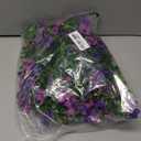 Artificial Faux Hanging Flowers Plants for Spring Outdoor Outside Decoration, 2 PCS Fake Silk Daisy with Eucalyptus UV Resistant Realistic Trailing Vines for Balcony Patio Porch (DarkPurple+Purple)