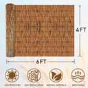 Reed Fence - Bamboo Fencing roll 4 feet high Outdoor Bamboo Privacy Screen for Patio Decorative Reed Fencing for Garden Backyard Patio Balconies