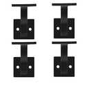 3TO Handrail Brackets - 4 Pack L-Shape Black Modern Design for Easy Installation Support Running LED Low-Voltage Cables