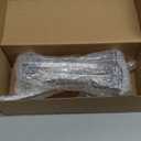 5 Sets 6 Inch Aluminum Gutter Hangers with 10.6 Inch Straps and Rust-Resistant Screws, Extended Length Gutter Brackets for Large Capacity Eavesless Roofs, Silver