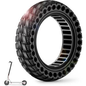 BANGTING 1PCS 60/70-6.5 Scooter Tire, 10x2.5 inch Tire Solid for Segway Ninebot Max G2 / G30 / G30D / G30E / G30E / G30LP / G30D II / G30 Max, 10x2.5-6.5 Tires Replacement for Electric Scooter (Black)