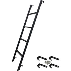RV Bunk Bed Ladder One-Piece Steel, 66" Bunk Bed Ladder with Flexible and Adjustable Hooks, Safe and Non-Slip Bunk Ladders for RV Home Dormitory, Load-Bearing 330 Pounds