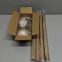 Boho Wood Curtain Rods for Windows 48 to 84 inch,1" Adjustable Heavy Duty Window Curtain Rod with Imitation Wood Grain Finials,Rustic Decorative Drapery Rods Set,Size:36-88'',Weathered Wood