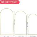 Arch Backdrop Stand - 3PCS (7.2ft, 6.6ft, 6ft) Upgraded Metal Arch Backdrop Stand - Easy to Set up Gold Wedding Arch Frames- for Weddings, Birthday Parties, Baby Showers, Family Gatherings
