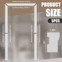 5 Pcs Mitered White PVC Brickmould Outdoor Door Trim Kit 1-1/4" x 2" x 81-3/4" Exterior Door Frame Kit