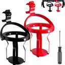 2 Pcs Gyroscopic Self-Leveling Cup Holder, Gyroscopic Cup Holder for Electric Scooters, Motorcycles, and Bike  Rotatable Anti-Spill Universal Water Bottle Holder with 1 Screwdriver