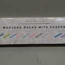 Mahjong Racks with Pushers 4PCS Set Majiang Tile Holder Acrylic Mahjong Racks Accessories and Gifts, Standard
