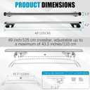 Universal 49inch / 125cm Roof Rack Cross Bars, 200lbs Lockable Aluminum Roof Rack Crossbars Storage Accessories, Roof Rack CrossBars for Bicycle, Kayak, Cargo, Cargo Carrier, Skiboard