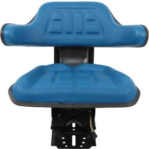WFLNHB Blue Adjustable Tractor Suspension Seat with Tilt Wrap-Around Style Replacement for New Holland 3000 3010 3300 3400 3600 3610 3900 3930 3910 5000 5100 5600 5610 5900 5910