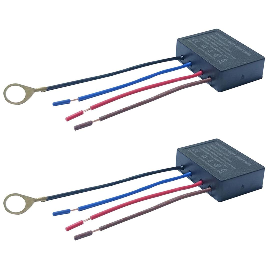 3 Way Touch Sensor Dimmer, Touch Light Dimmer Switch Control Sensor, Touch lamp Repair Kit Control Module, Lamp Desk Light Parts, Replacement Sensor(Size:2pcs)